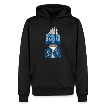 Anime Fille de l’eau - Sweat à capuche Premium bio Homme - noir - Devant - Nico (187cm)