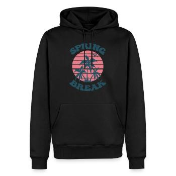 Spring Break palm tree - Men’s Premium Organic Hoodie - black - Front - Nico (187cm)