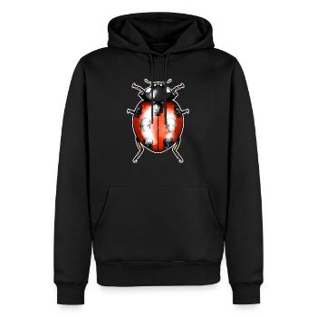 Marienkäfer - Männer Premium Bio Hoodie - Schwarz - Vorne - Nico (187cm)