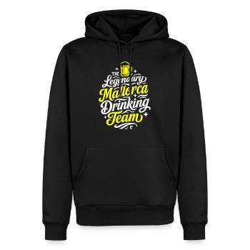 Mallorca Drinking Team - Männer Premium Bio Hoodie - Schwarz - Vorne - Nico (187cm)