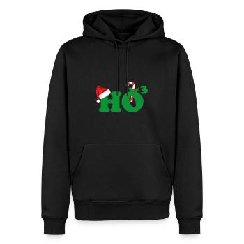 HOHOHO Noël HO Hoch 3 concours de noël - Sweat à capuche Premium bio Homme - noir - Devant - Nico (187cm)