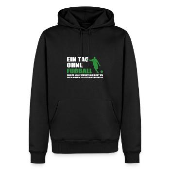 Fußballspieler Geschenk Fußball Fan Fußballer - Männer Premium Bio Hoodie - Schwarz - Vorne - Nico (187cm)