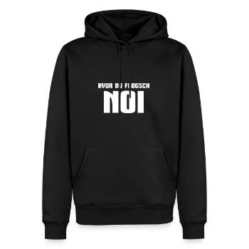 Schwäbisch Bvor du frogsch Noi Schwabe Geschenk - Männer Premium Bio Hoodie - Schwarz - Vorne - Nico (187cm)