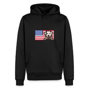 Labrador Geschenkidee für Labrador Retriever Hund - Männer Premium Bio Hoodie - Schwarz - Vorne - Nico (187cm)