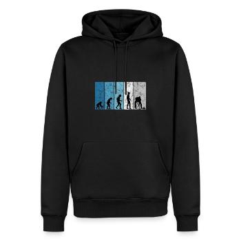 Eis Curling Curler Eisstockschießen Evolution - Männer Premium Bio Hoodie - Schwarz - Vorne - Nico (187cm)