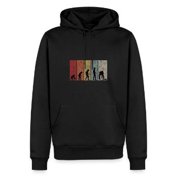 Eis Curling Curler Eisstockschießen Evolution - Männer Premium Bio Hoodie - Schwarz - Vorne - Nico (187cm)