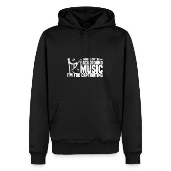 Harfe Musikinstrument - Männer Premium Bio Hoodie - Schwarz - Vorne - Nico (187cm)