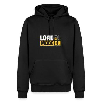 Les dictons du conducteur de chariot élévateur | Cadeau chariot élévateur - Sweat à capuche Premium bio Homme - noir - Devant - Nico (187cm)