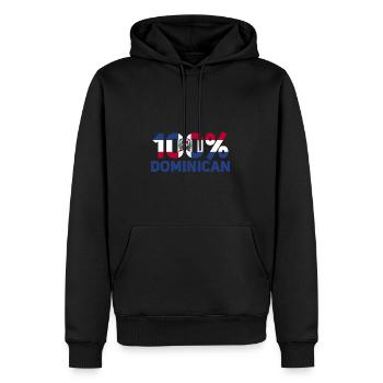 Dominicain - Sweat à capuche Premium bio Homme - noir - Devant - Nico (187cm)