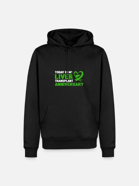 Leberempfänger - Männer Premium Bio Hoodie - Schwarz