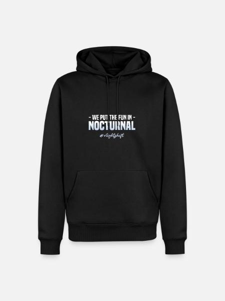 Nachtschicht - Männer Premium Bio Hoodie - Schwarz