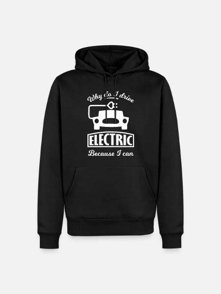 The electric car - Men’s Premium Organic Hoodie - black