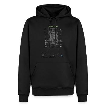 23F 0042 bk - Men’s Premium Organic Hoodie - black - Front - Nico (187cm)