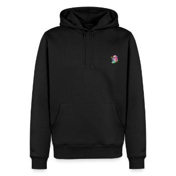SpongeBob SquarePants Gary Embroidery Design - Men’s Premium Organic Hoodie - black - Front - Nico (187cm)