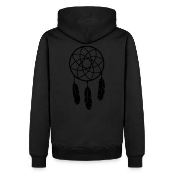 Dreamcatcher - Men’s Premium Organic Hoodie - black - Back - Nico (187cm)
