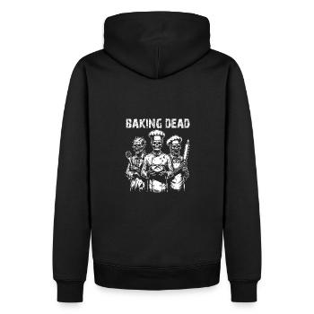 Zombie Bäcker gruselige Bäcker - Männer Premium Bio Hoodie - Schwarz - Hinten - Nico (187cm)