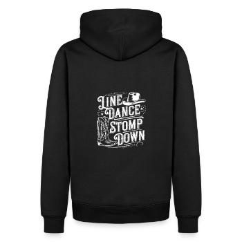 Line Dance Stomp Down Country Dance - Men’s Premium Organic Hoodie - black - Back - Nico (187cm)