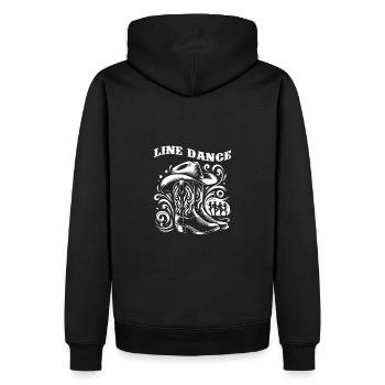 Line Dancing Country Dance - Line Dance Tanzen - Männer Premium Bio Hoodie - Schwarz - Hinten - Nico (187cm)