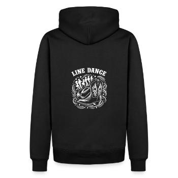 Line Dancing Country Dance - Line Dance Tanzen - Männer Premium Bio Hoodie - Schwarz - Hinten - Nico (187cm)