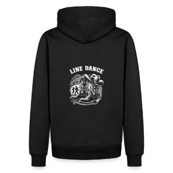 Line Dancing Country Dance - Line Dance Tanzen - Männer Premium Bio Hoodie - Schwarz - Hinten - Nico (187cm)