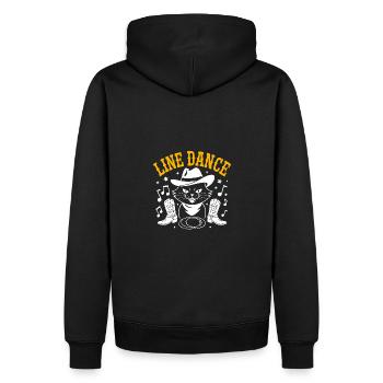 J’adore mon chat et la danse en ligne - Sweat à capuche Premium bio Homme - noir - Dos - Nico (187cm)
