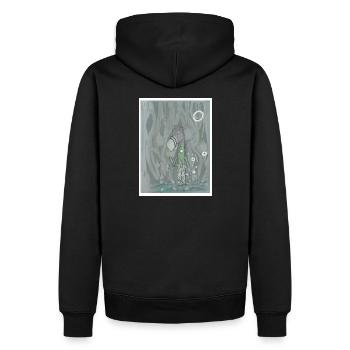 dragon de marais - Sweat à capuche Premium bio Homme - noir - Dos - Nico (187cm)