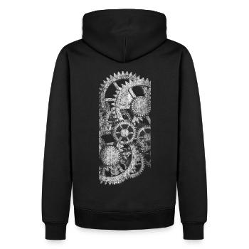 Steampunk Steam Punk Gears Gear - Sweat à capuche Premium bio Homme - noir - Dos - Nico (187cm)