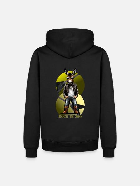 Âne Rock 'n' Roll - Sweat à capuche Premium bio Homme - noir