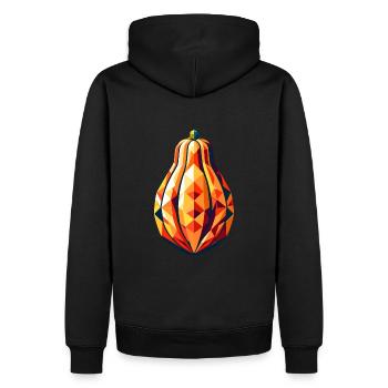 Essence de papaye polygonale : œuvre d’art tropicale - Sweat à capuche Premium bio Homme - noir - Dos - Nico (187cm)