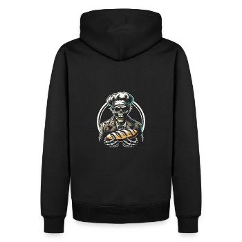 Baking Dead Zombie Bäcker gruseliger Bäcker - Männer Premium Bio Hoodie - Schwarz - Hinten - Nico (187cm)