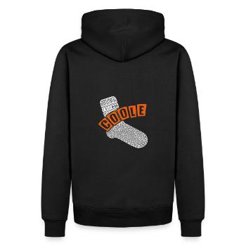 Chaussette cool - design motivant amusant - Sweat à capuche Premium bio Homme - noir - Dos - Nico (187cm)