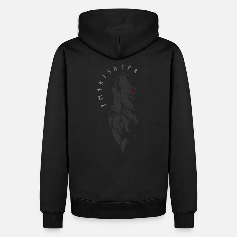 Fenrirwolf - Runes - Fenrir - Sweat à capuche Premium bio Homme - noir