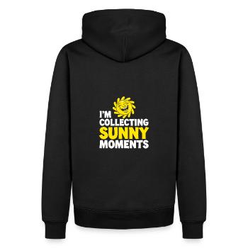 Moments d’été ensoleillés Vibrations Soleil d’été - Sweat à capuche Premium bio Homme - noir - Dos - Nico (187cm)