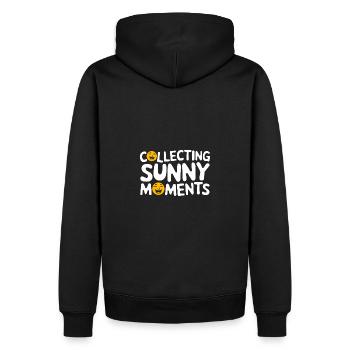 Moments d’été ensoleillés Vibrations Soleil d’été - Sweat à capuche Premium bio Homme - noir - Dos - Nico (187cm)