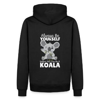 Sei immer du selbst, es sei denn, du kannst ein - Männer Premium Bio Hoodie - Schwarz - Hinten - Nico (187cm)