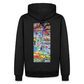Landstede classroom by design - Men’s Premium Organic Hoodie - black - Back - Nico (187cm)