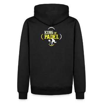 Roi de Padel - Sweat à capuche Premium bio Homme - noir - Dos - Nico (187cm)