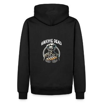 Baking Dead Zombie Bäcker gruseliger Bäcker - Männer Premium Bio Hoodie - Schwarz - Hinten - Nico (187cm)