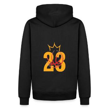T-shirt de basket-ball, sweats à capuche, casquettes et accessoires... - Sweat à capuche Premium bio Homme - noir - Dos - Nico (187cm)