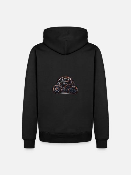 Motorbiker Cool Logo - Men’s Premium Organic Hoodie - black