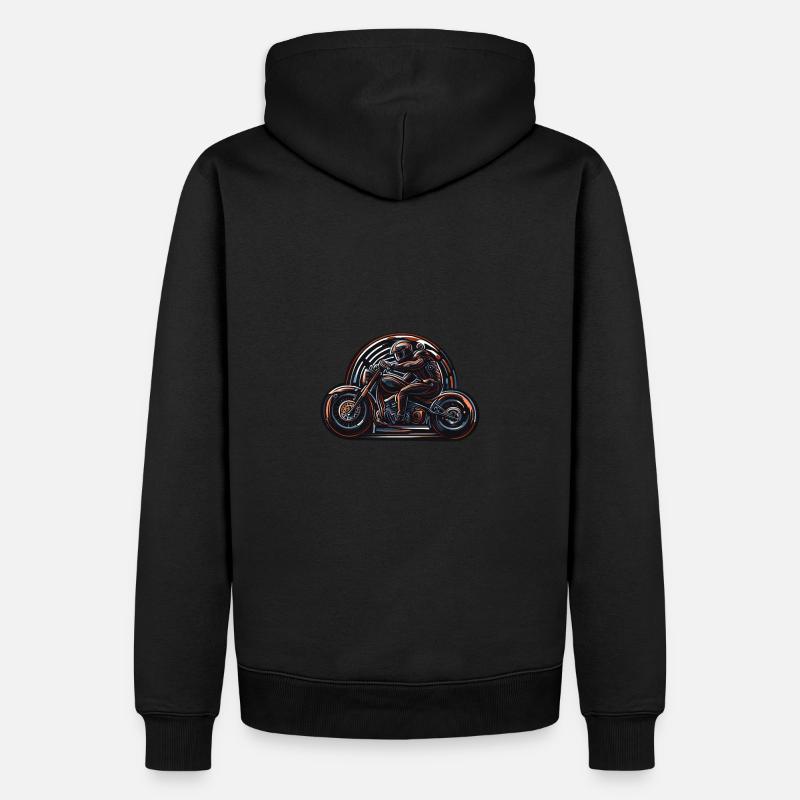 Motorbiker Cool Logo - Sweat à capuche Premium bio Homme - noir