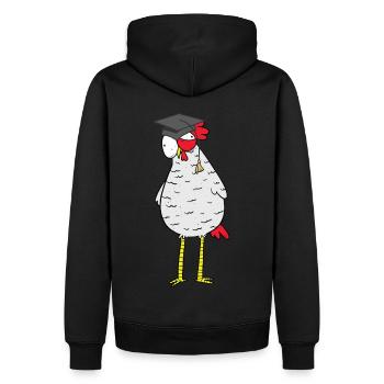 Smart Smart Chicken Hen Chickens Poultry Abi - Men’s Premium Organic Hoodie - black - Back - Nico (187cm)