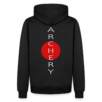Bogenschießen Archery Pfeil Bogen - Männer Premium Bio Hoodie - Schwarz - Hinten - Nico (187cm)