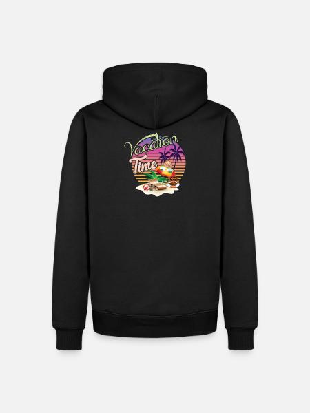 Lässiger Urlaubssommer Motiv - Männer Premium Bio Hoodie - Schwarz