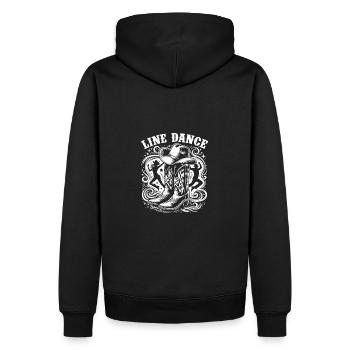 Line Dancing Country Dance - Line Dance Tanzen - Männer Premium Bio Hoodie - Schwarz - Hinten - Nico (187cm)