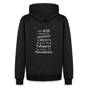 Statement - Wenn wir unterwegs sind ... (weiß) - Männer Premium Bio Hoodie - Schwarz - Hinten - Nico (187cm)