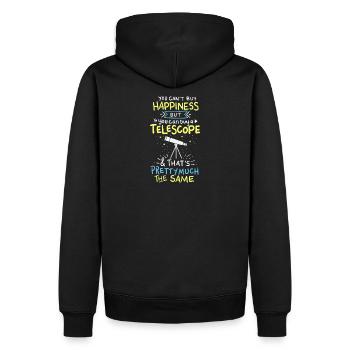 Astronomie - Männer Premium Bio Hoodie - Schwarz - Hinten - Nico (187cm)