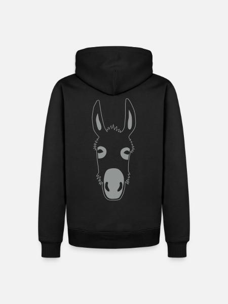 âne hémione cheval mulet mule - Sweat à capuche Premium bio Homme - noir