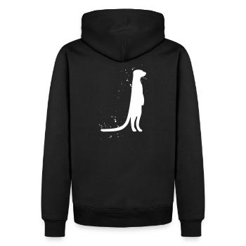meerkat - Men’s Premium Organic Hoodie - black - Back - Nico (187cm)