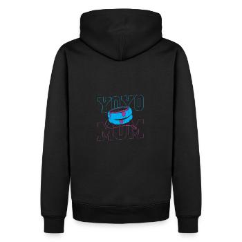 Yo-Yo Sport Yoyoing Yoyo Ausrüstung Yoyo Mama - Männer Premium Bio Hoodie - Schwarz - Hinten - Nico (187cm)